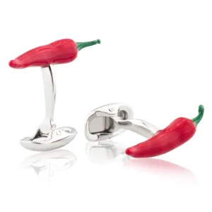 Red Chilli Pepper Cufflinks