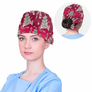 Red Christmas Nutcracker  Scrub Cap