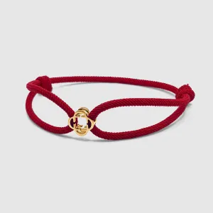 Red Cord Bracelet (Gold)