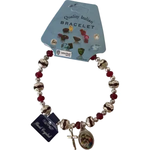 Red Crystal Stretch Nativity Bracelet