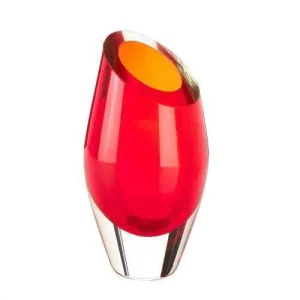 Red Cut Glass Vase