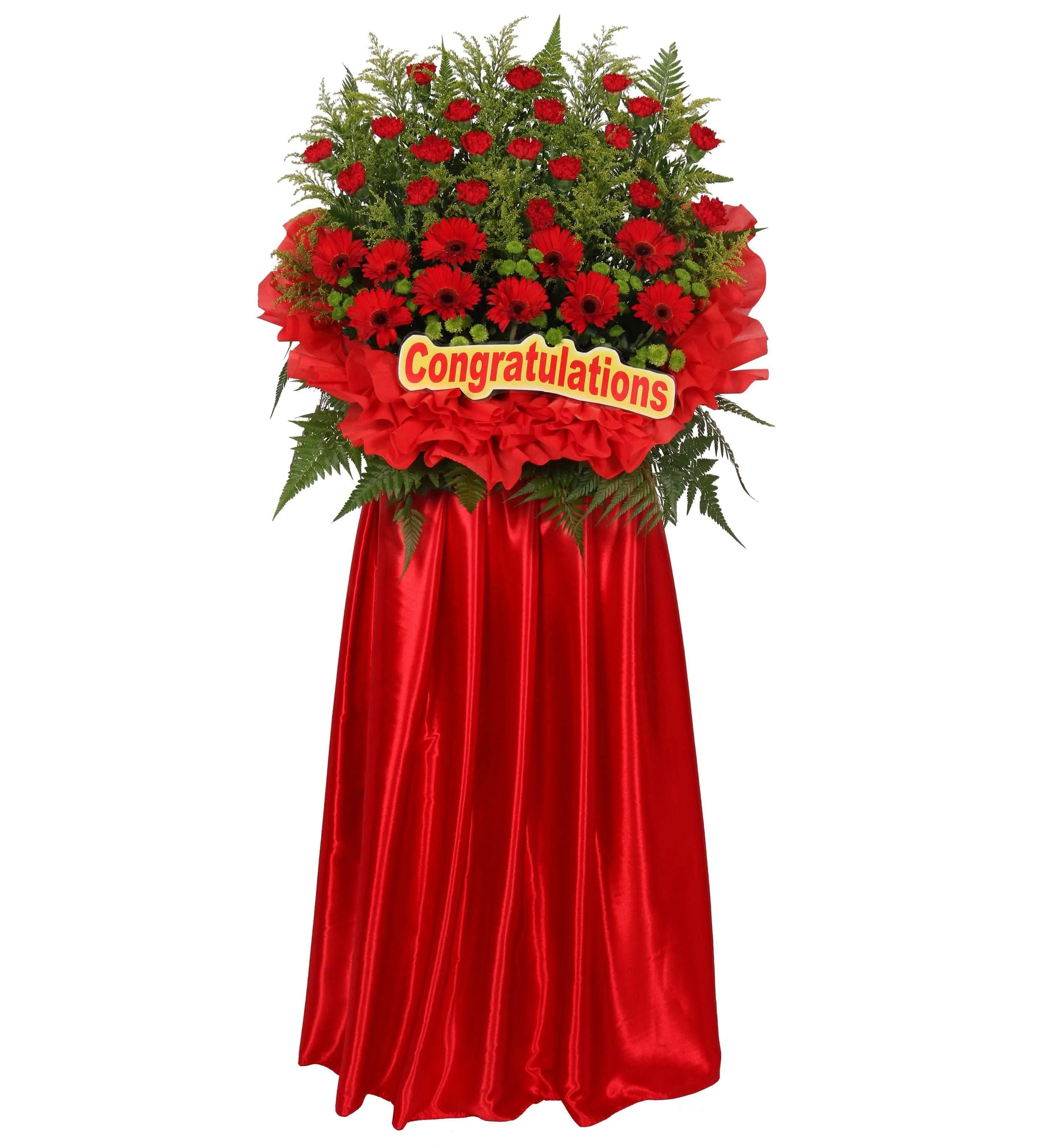 Red Daises & Roses Opening Flower Stand | FO213