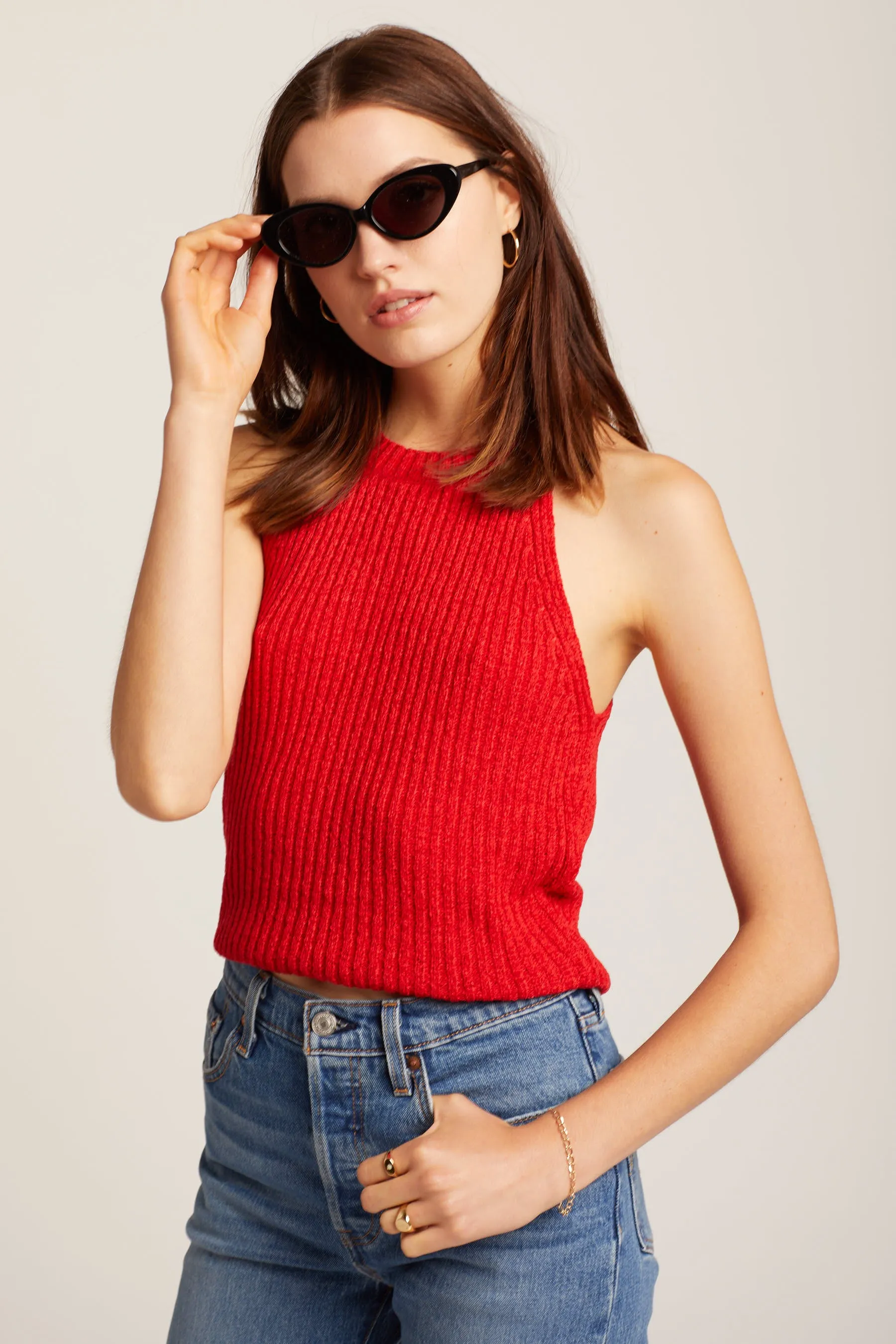 Red Devi Sweater Top