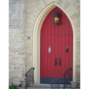 Red Door Printed Backdrop