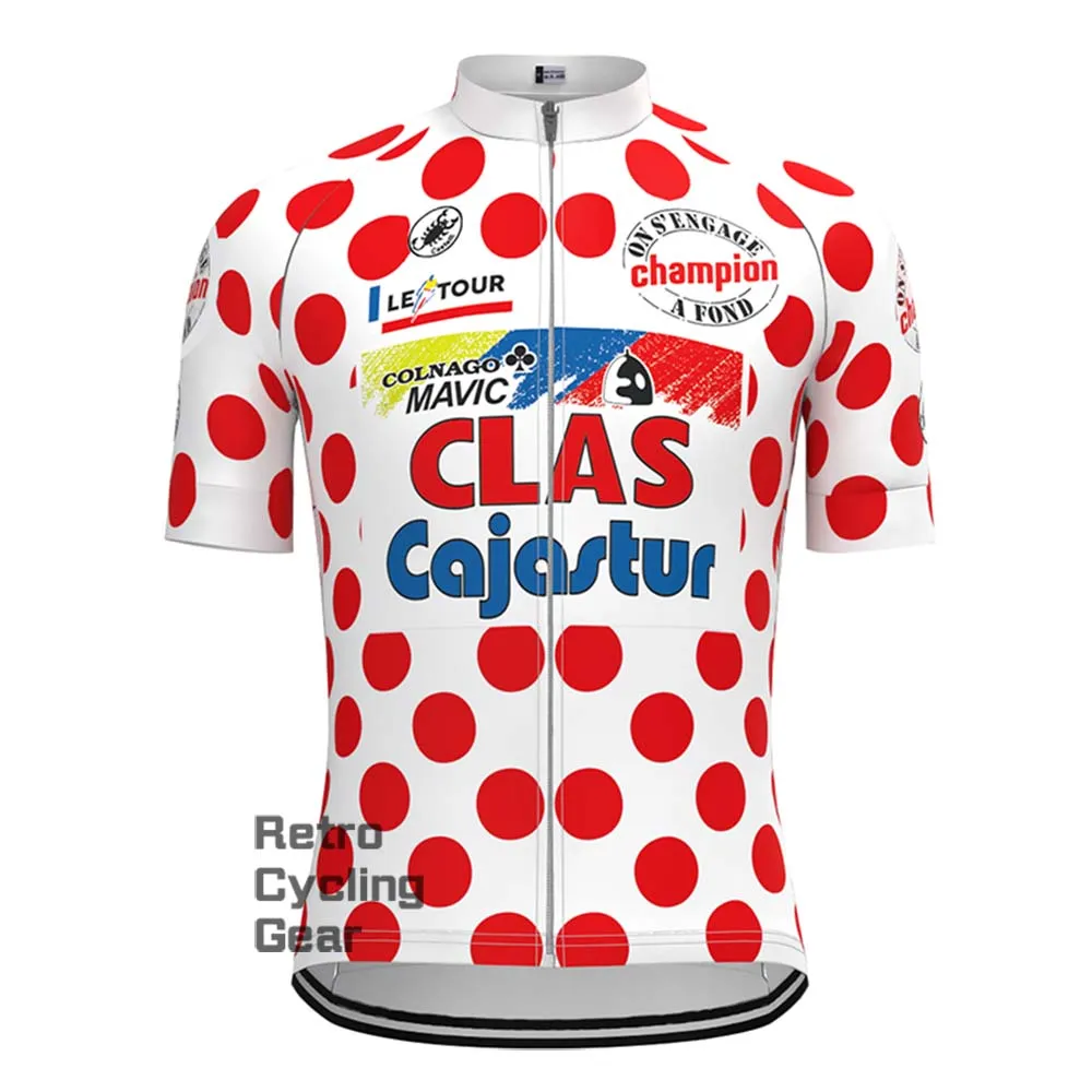 Red dot CLAS Retro Short Sleeve Cycling Kits