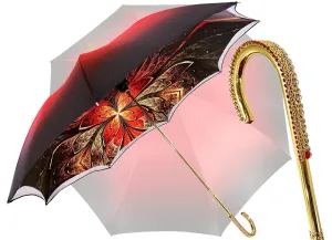 Red Double Canopy Luxury Ladies Umbrella