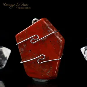 Red Fire Azeztulite Crystal Pendant .925 SS