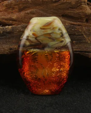 Red Fire Lampwork Focal Bead SRA