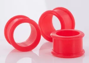 RED Flexible Wholesale Silicone Earlets Painful Pleasures 6g-1" - Price Per 1