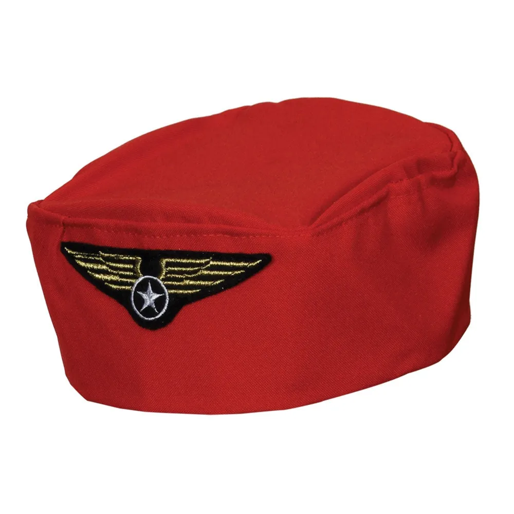 Red Flight Attendant Hat