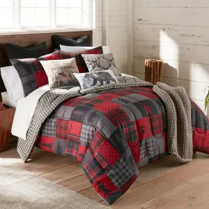 Red Forest Reversible 3-Pc Comforter Set - Queen