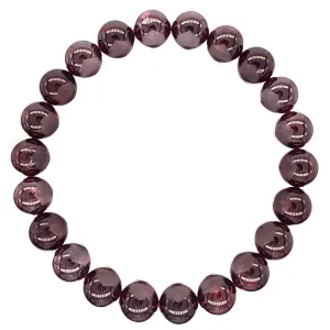 Red Garnet Beaded Crystal Bracelet