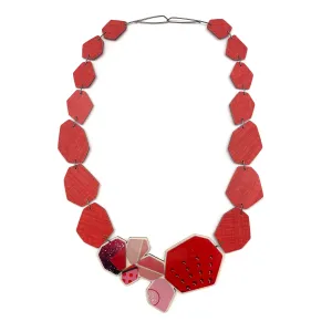 Red Geometric Necklace