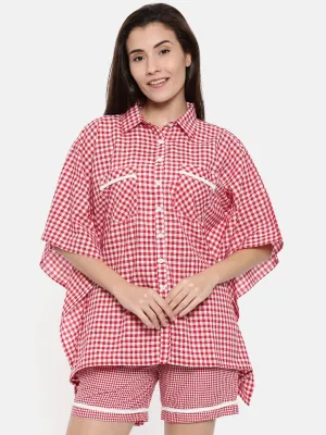 Red Gingham Lounge Set - (Clearance - Final Sale)