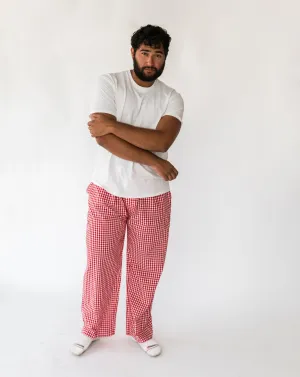 Red Gingham Men’s Pajamas