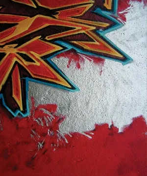 Red Graffiti Scenic Printed Backdrop