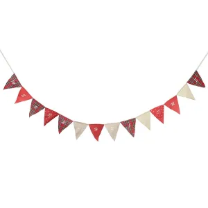 Red, Grey & Tartan Merry Christmas Bunting