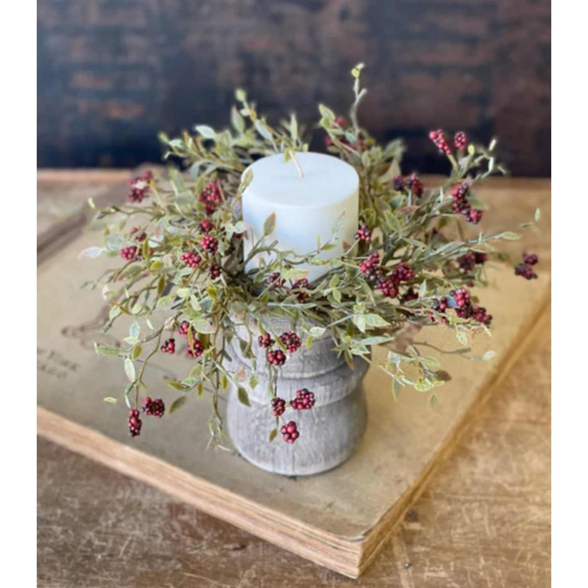 Red Hasp Berry Candle Ring