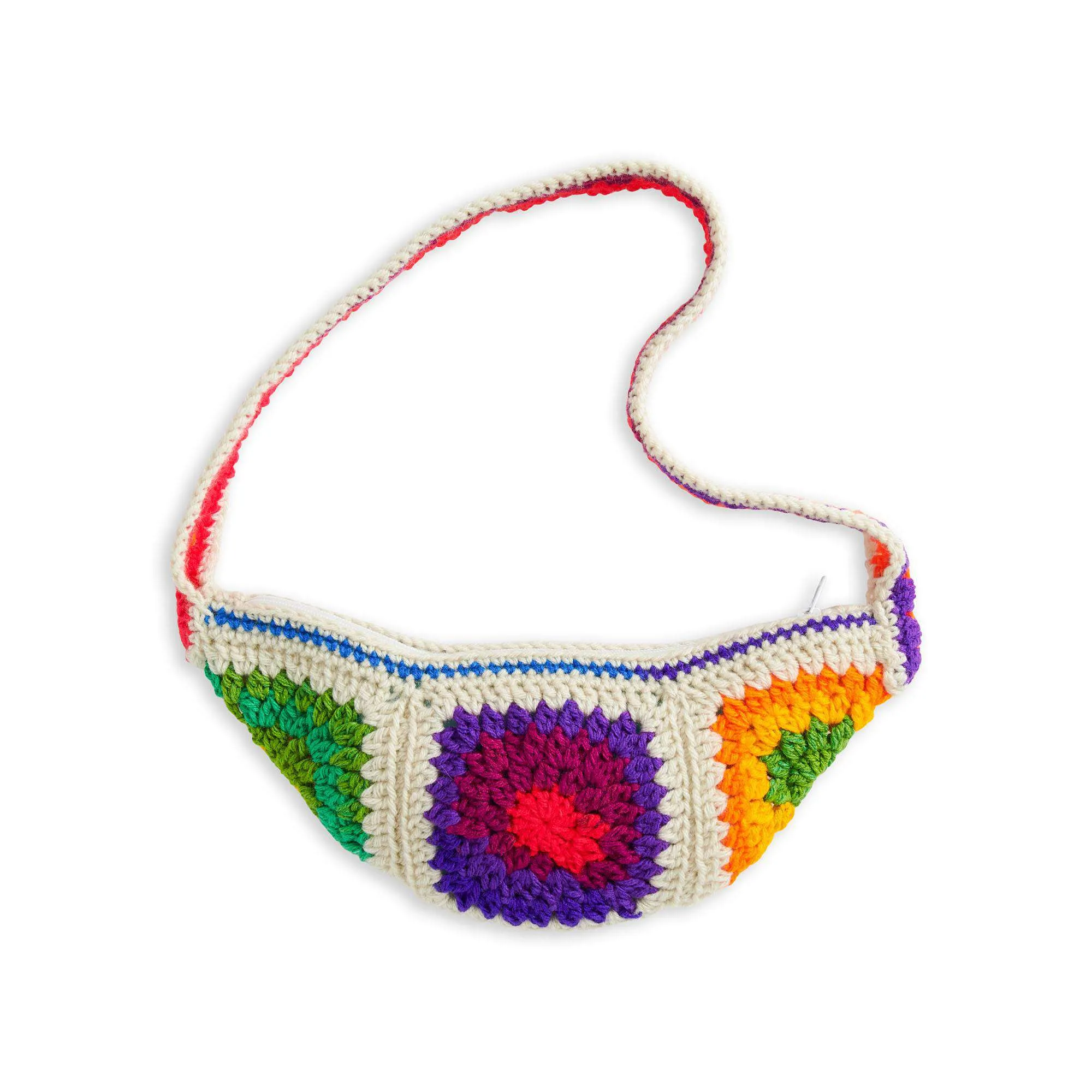 Red Heart Crochet Granny Fanny Bag