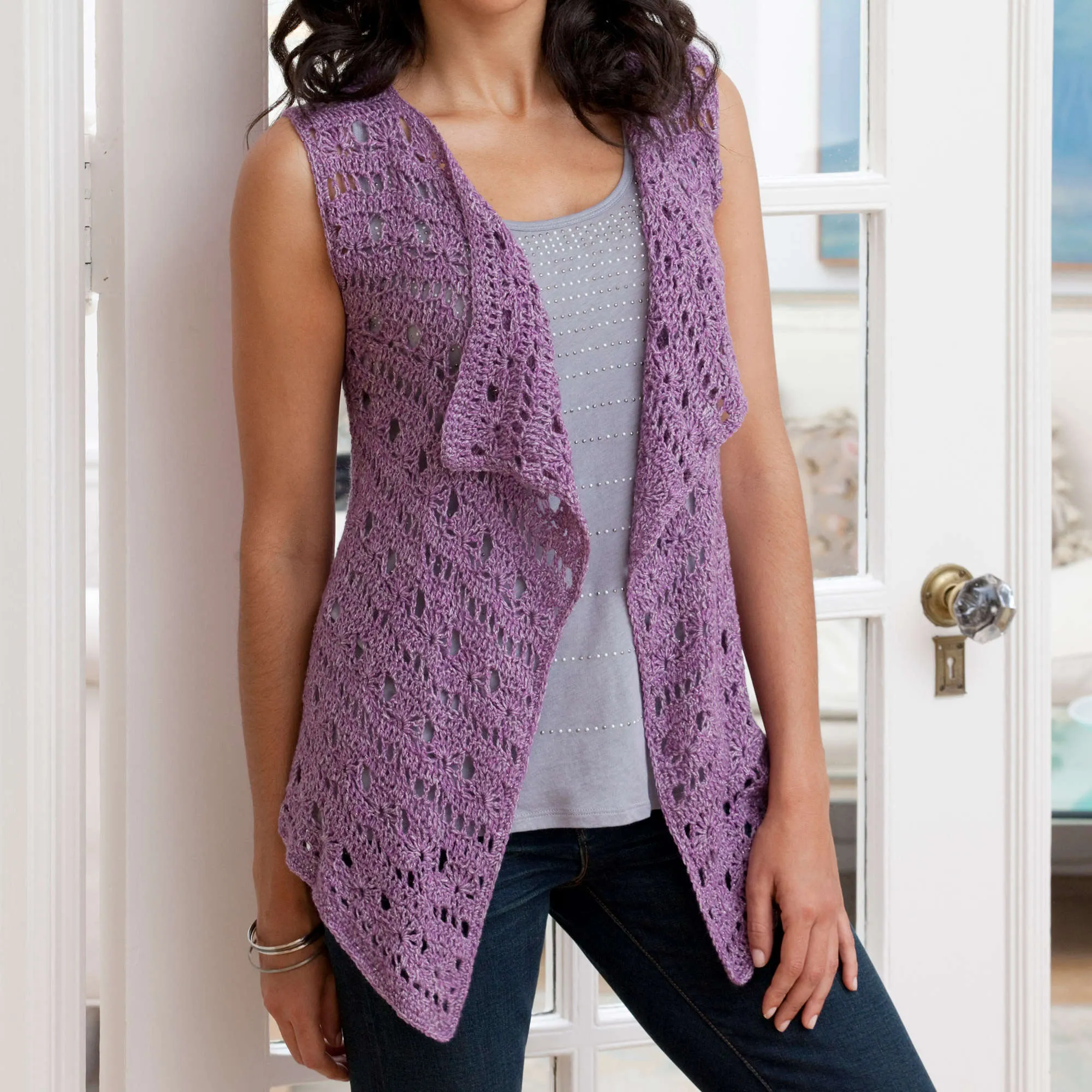 Red Heart Drapey Crochet Vest