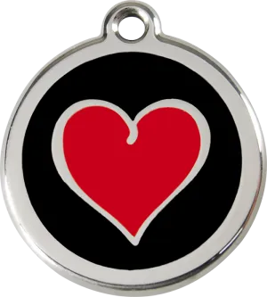 Red Heart ID Tag