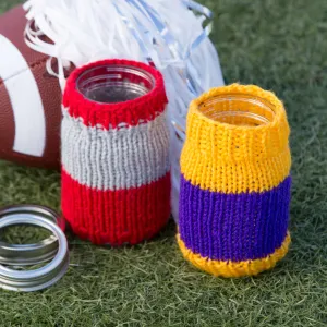 Red Heart Knit Tailgate Cozies