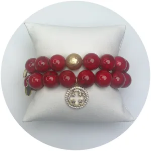 Red Howlite Color Stax