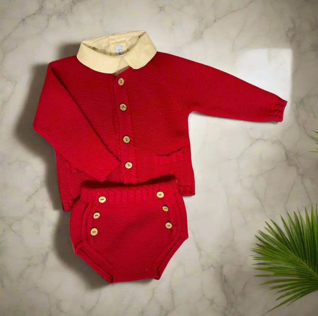 Red Knit Sweater Set