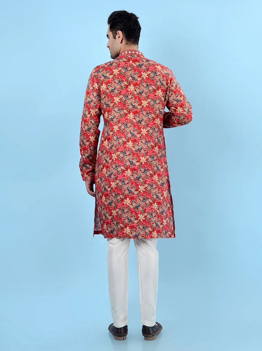 Red  Kurta Pajama | Azania