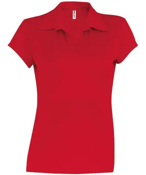 Red - Ladies' short-sleeved polo shirt