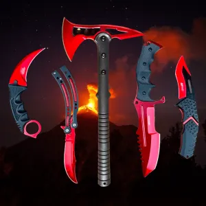 Red Magma 5-Piece Knife Set