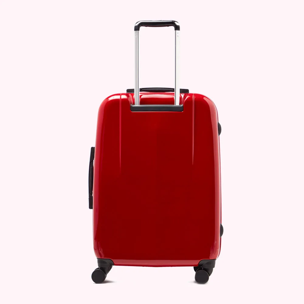 RED MEDIUM HARDSIDED SPINNER CASE