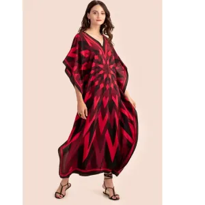 Red MIDI Kaftan Dress-Sizes Available AU 16-26