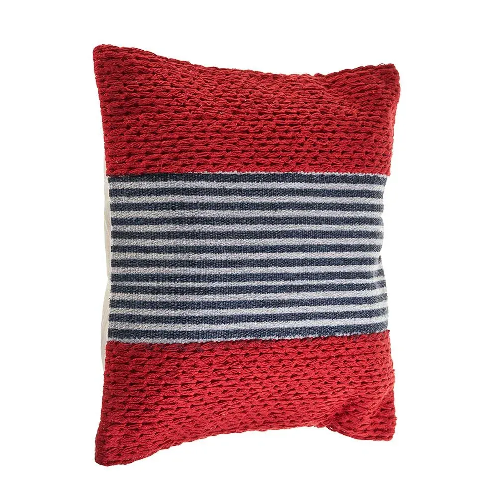 Red Nautical Striped  LR07428 Throw Pillow