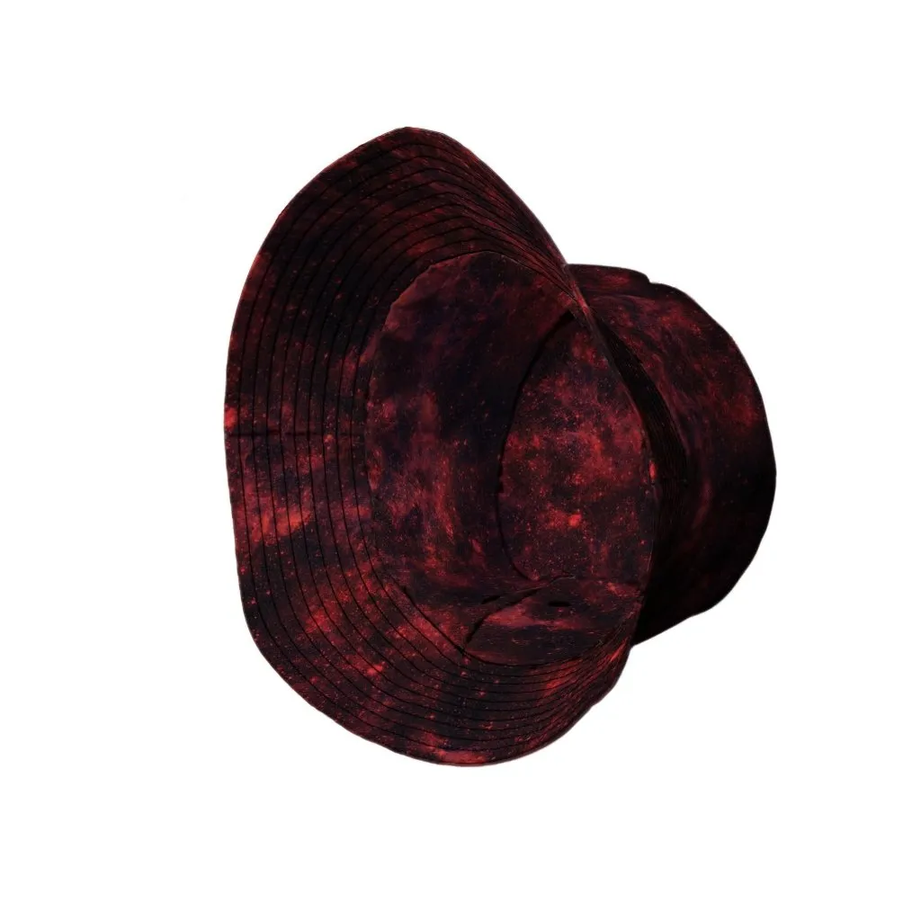 Red Nebula Space Bucket Hat