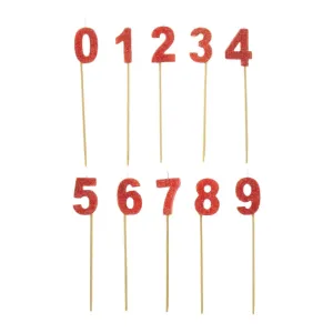 Red Number Long Stick Candle