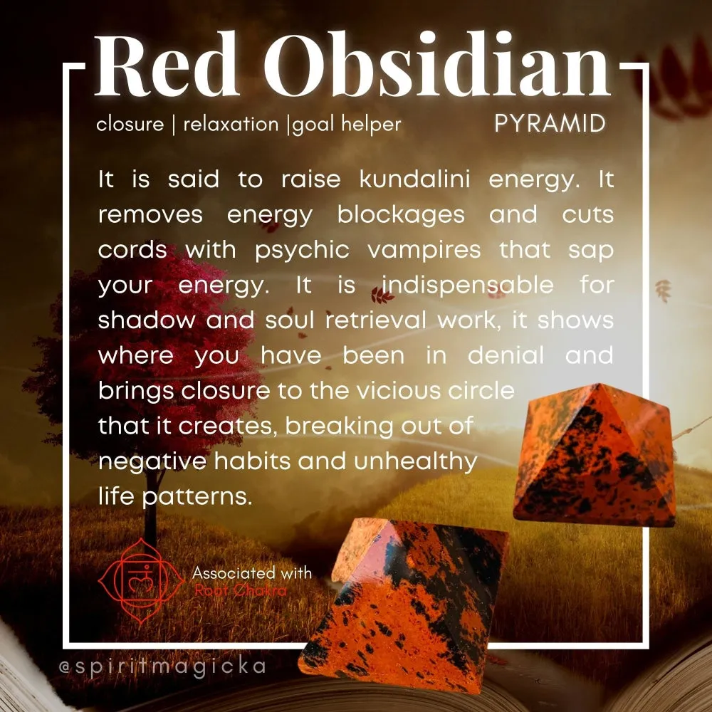 Red Obsidian Pyramid - Small