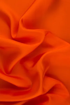 Red Orange Habotai Silk Fabric