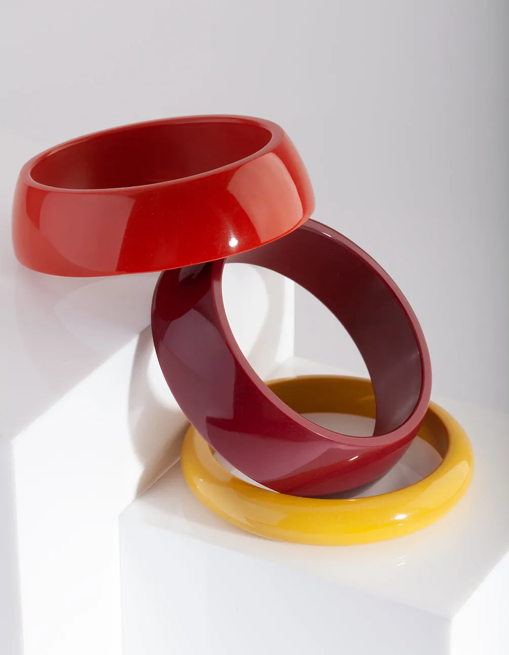 Red Orange Yellow Bangle Set