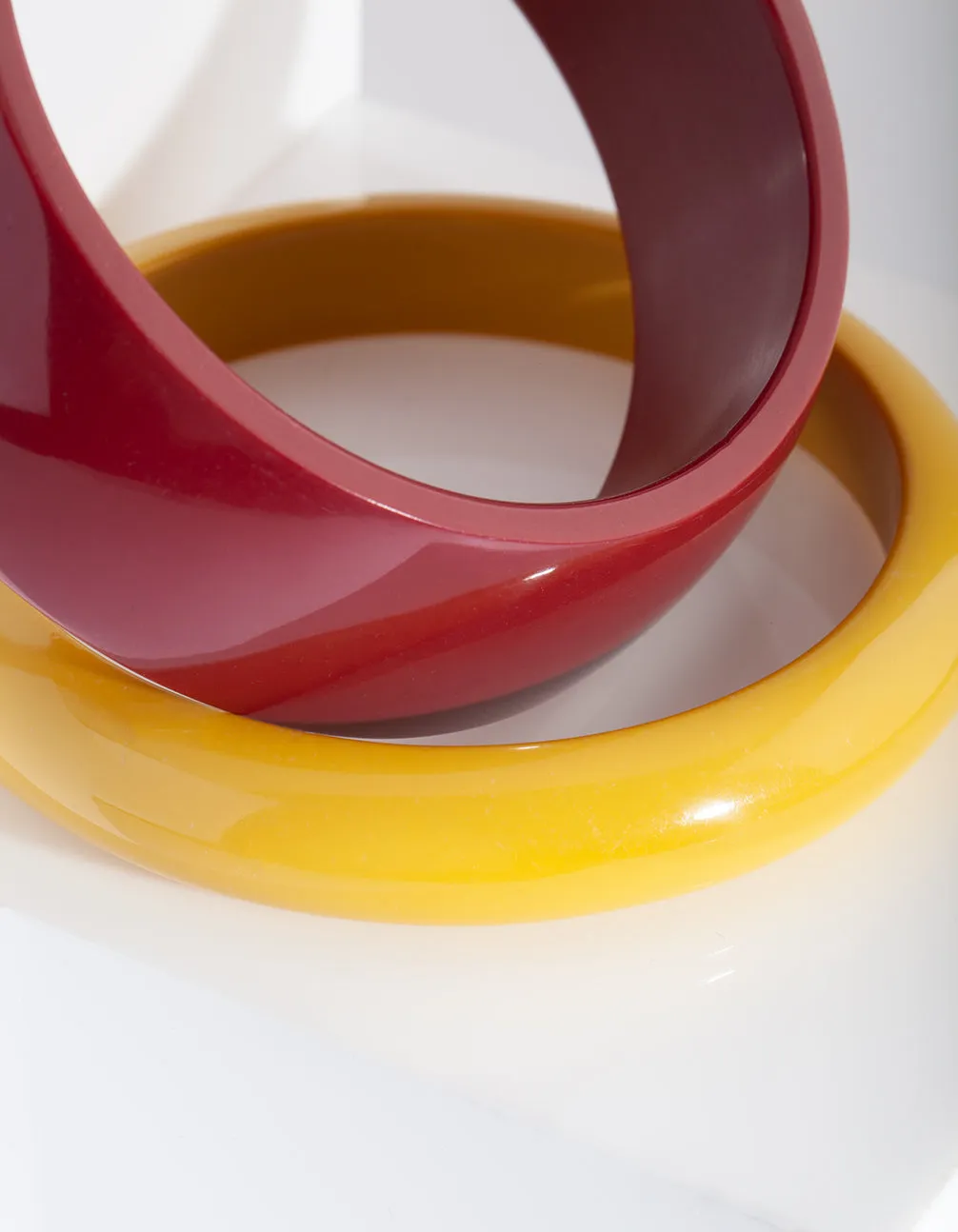 Red Orange Yellow Bangle Set