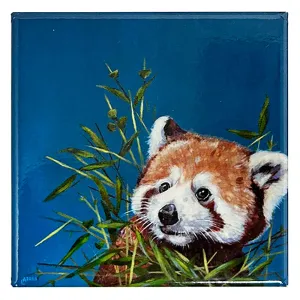 Red Panda Square Magnet Ally Smith