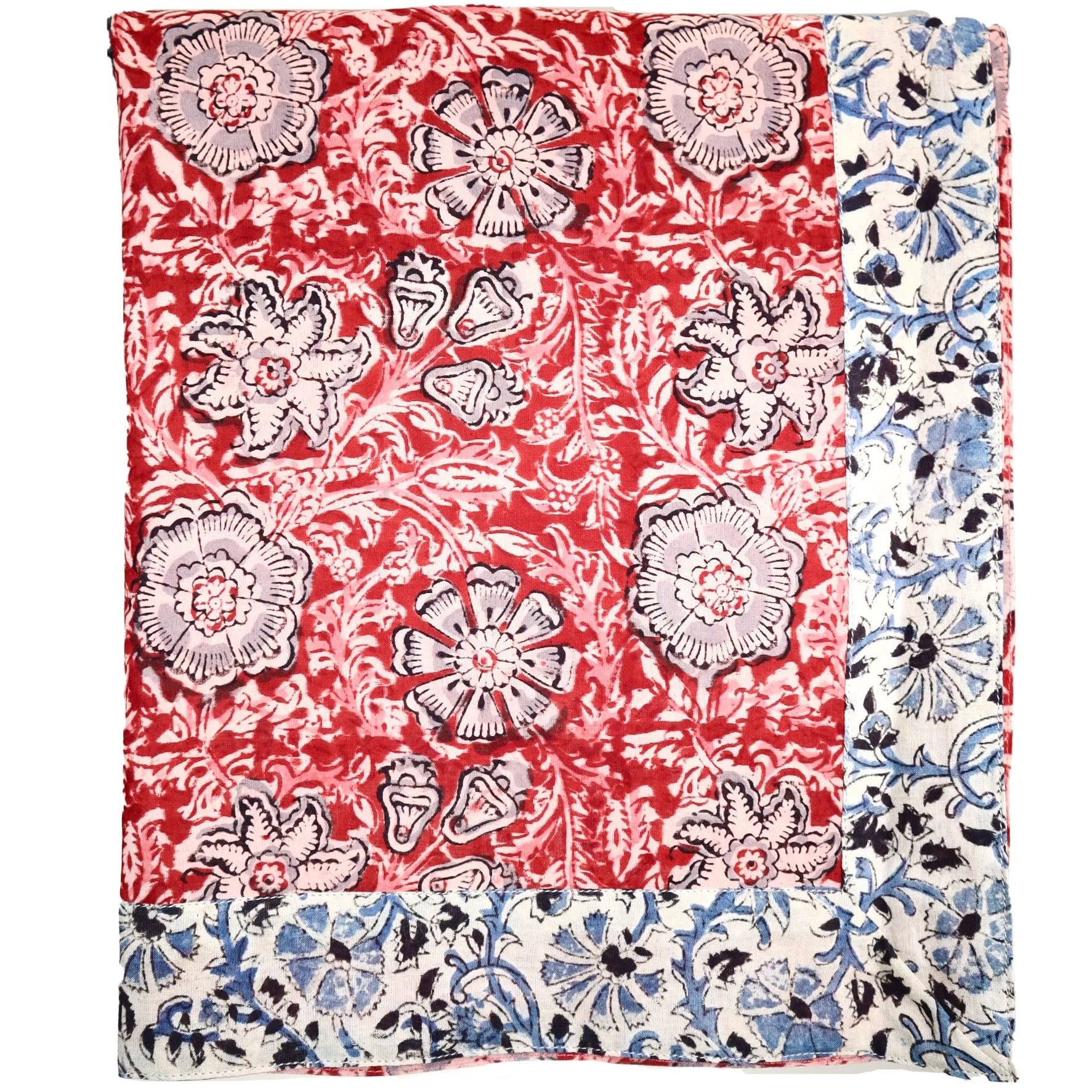 Red Petals - Appliqué Border Bandana (KK1487-22)