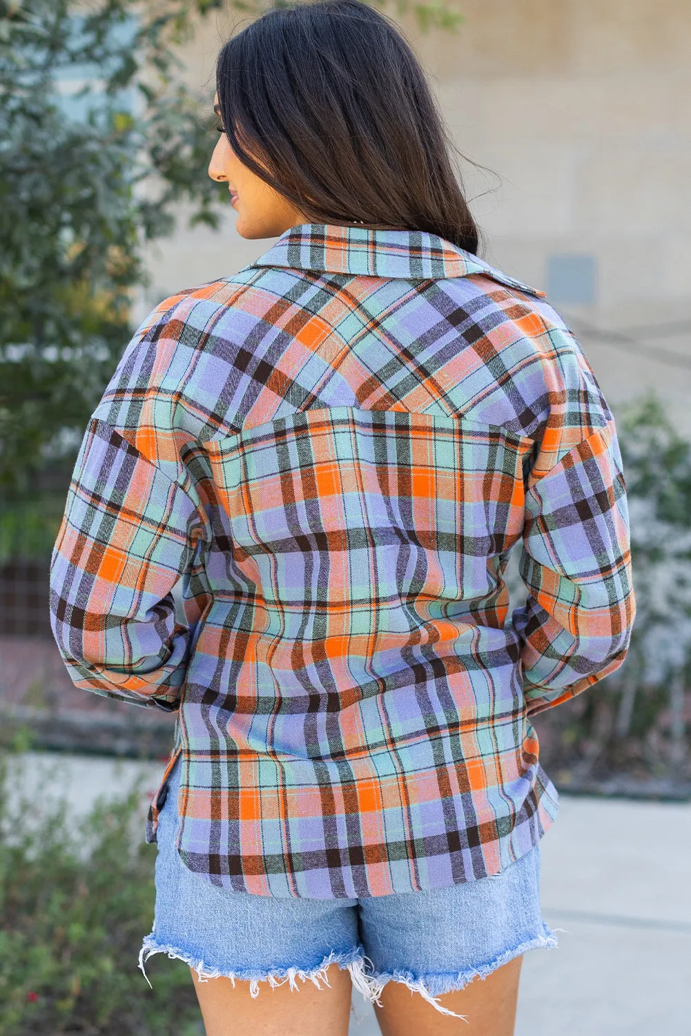 Red Plaid Print Loose Vintage Shirt