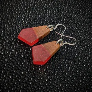 Red Points Dangle Earrings