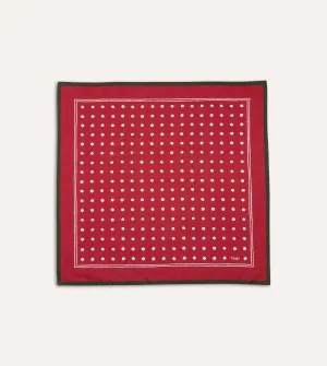 Red Polka Dot Print Bandana