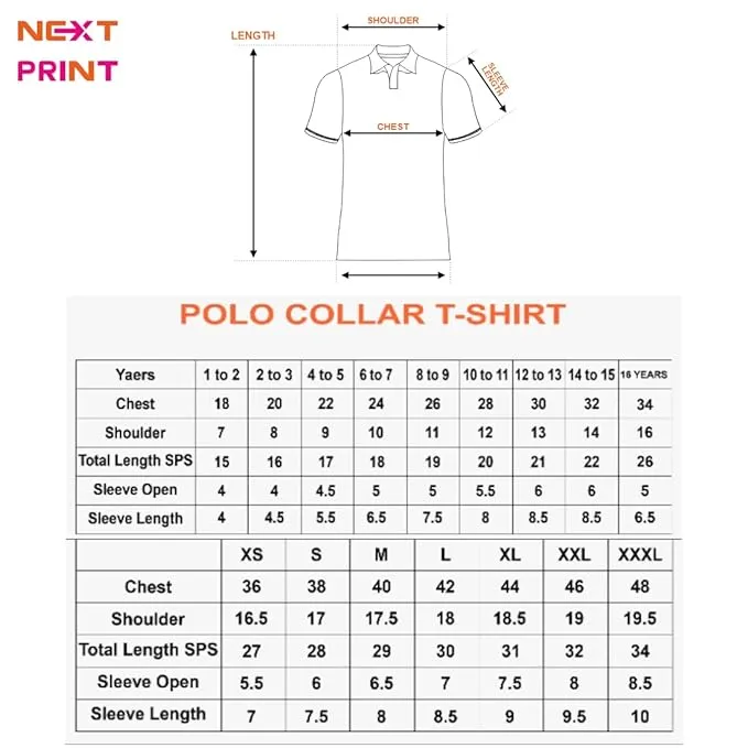 Red Polo Neck Half Sleeve T Shirt Nextprint NP50000853