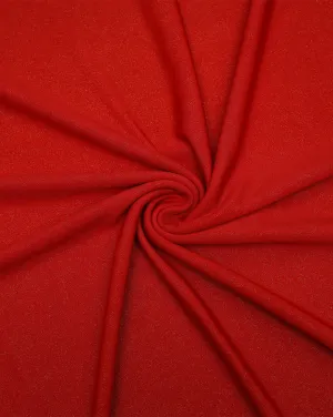 RED POLYESTER KNITTED FOIL FABRIC