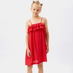 Red Ruffle Dress