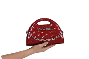 Red Rum Sparkle - Half Moon Tiny Tote