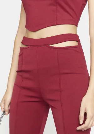 Red Sheena Cutout Pants